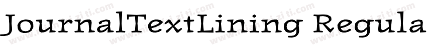 JournalTextLining Regular字体转换
